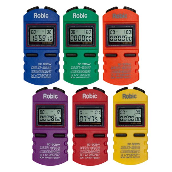 Robic® - Memory Stopwatches , 6 Pieces