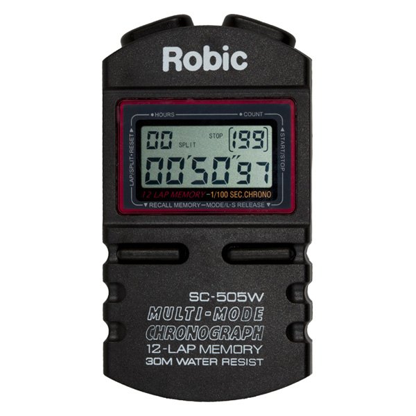 Robic® - Black 12 Memory Stopwatch