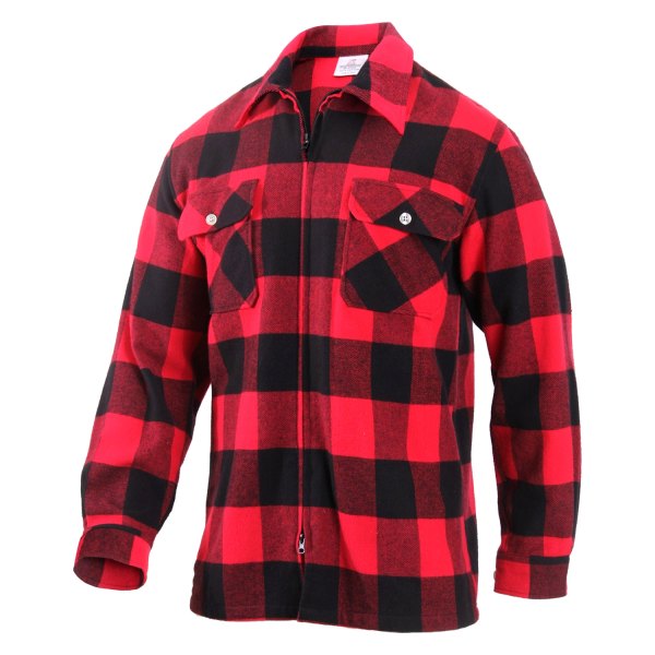 Rothco® - Men's Concealed Carry 3X-Large Red Plaid Flannel Long Sleeve Shirt
