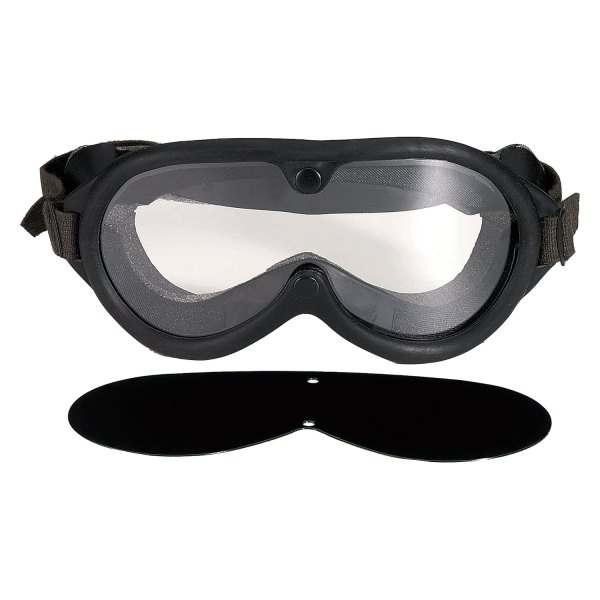 Rothco® - G.I. Type Black Frame Clear Lens Sun/Wind/Dust Plastic Shield Goggles