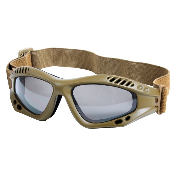 Rothco® - Ventec Anti-Fog Tactical Coyote Brown/Brown Plastic Frame Black Polycarbonate Oval Glasses