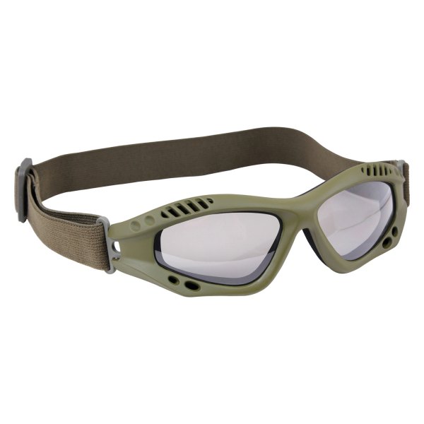 Rothco® - Ventec Anti-Fog Tactical Olive Drab/Brown Plastic Frame Black Polycarbonate Oval Glasses