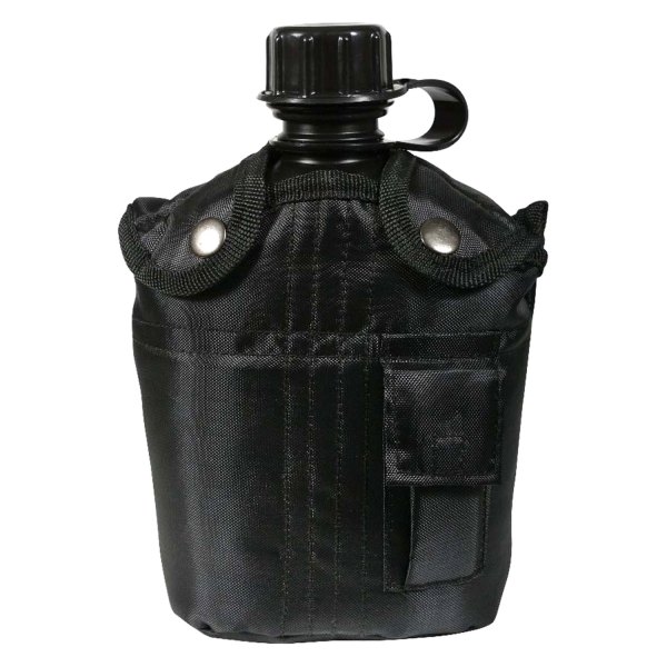 Rothco® - 1 qt Black Plastic Canteen Kit with Cover & Aluminum Cup