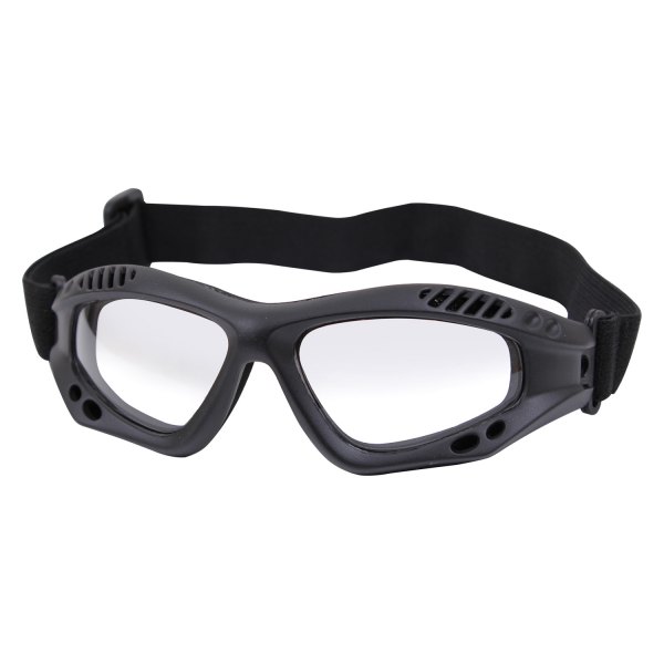 Rothco® - ANSI Rated Black Frame Clear Lens Polycarbonate Oval Goggles
