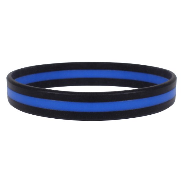 Rothco® - Thin Blue Line 8" Silicone Bracelet