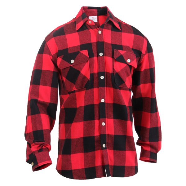 Rothco® - Men's XX-Large Red Plaid Flannel Long Sleeve Shirt
