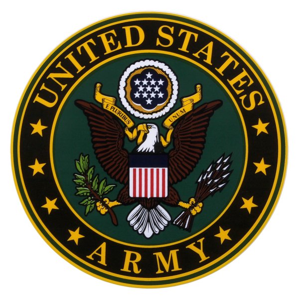 Rothco® - United States Army Seal 4" Black/Green Decal