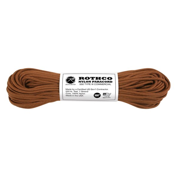 Rothco® - Type III™ 100' Chocolate Brown Nylon Paracord