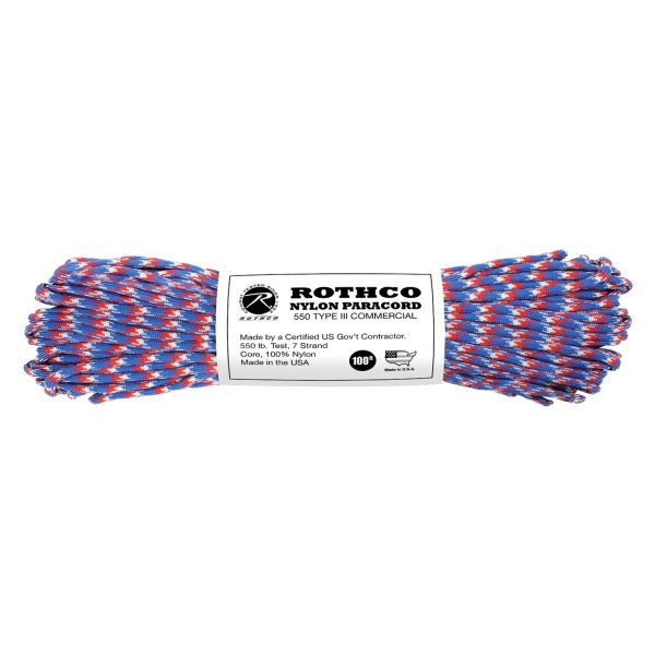 Rothco® - 100' Red/Blue/White Nylon Paracord