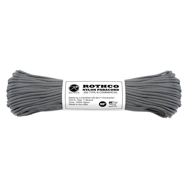Rothco® - Type III™ 100' Charcoal Gray Nylon Paracord