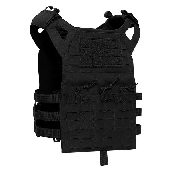 Rothco® - Black MOLLE Laser Cut Lightweight Armor Carrier Tactical Vest