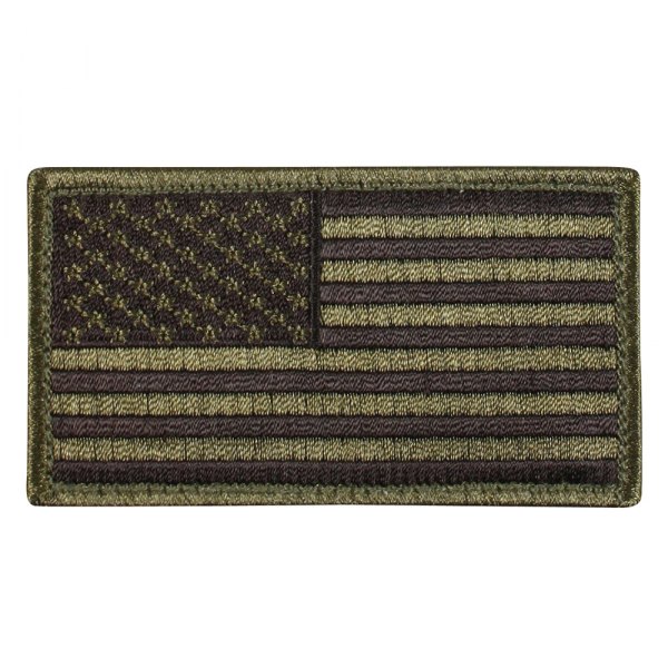 Rothco® - U.S. Flag 2" x 3.5" Olive Drab/Black Embroidered Normal Orientation Patch