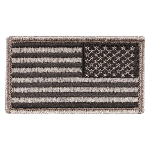 Rothco® - U.S. Flag 2" x 3.5" Black/Khaki Embroidered Reverse Orientation Patch