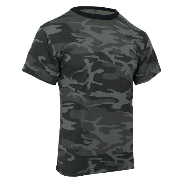 Rothco® - Men's Large Black Camo T-Shirt