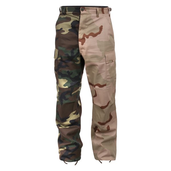 Rothco® - BDU Men's 39" Woodland Camo/Tri-Color Camo Two-Tone Pants