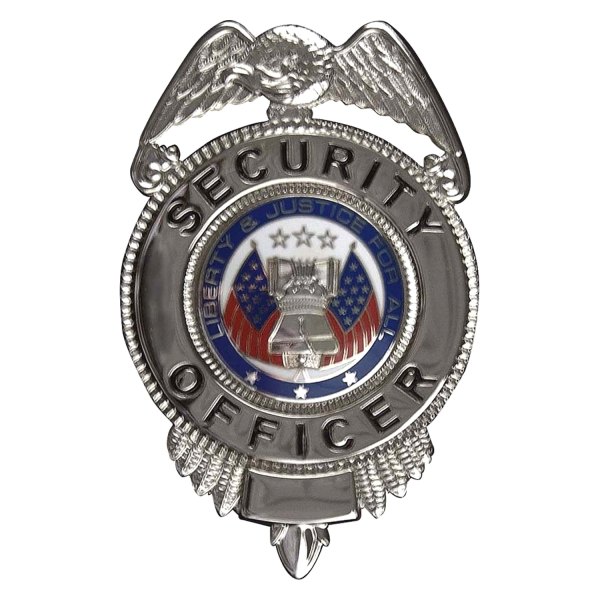 Rothco® - Security Officer Silver Badge with Flags