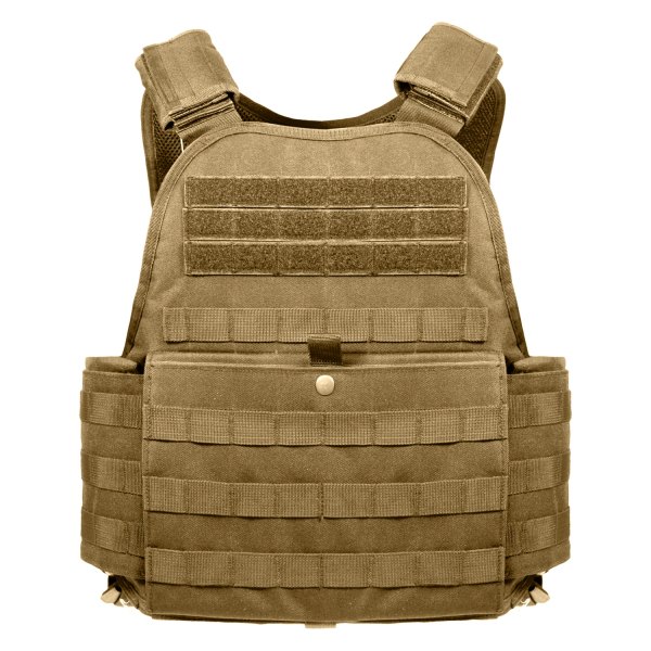 Rothco® - Oversized Coyote Brown MOLLE Plate Carrier Tactical Vest