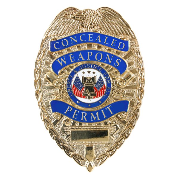 Rothco® - Deluxe Concealed Weapons Permit Gold Badge