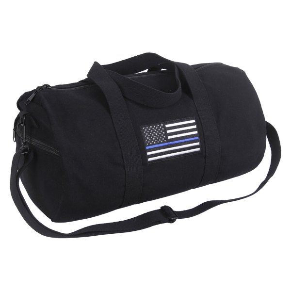 Rothco® - Thin Blue Line Thin Blue Line Canvas Shoulder Duffle Bag