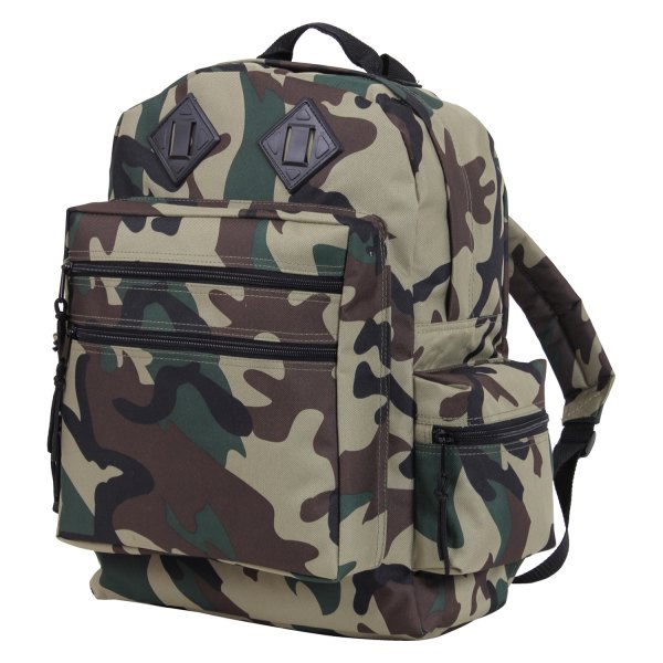 Rothco® - Deluxe™ 12" x 6" x 5.5" Woodland Camo Unisex Everyday Backpack