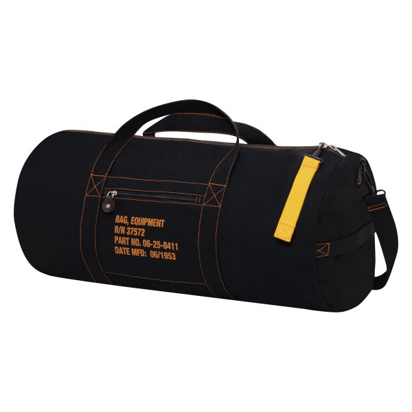 Rothco® - 24" x 12" Black Canvas Equipment Bag