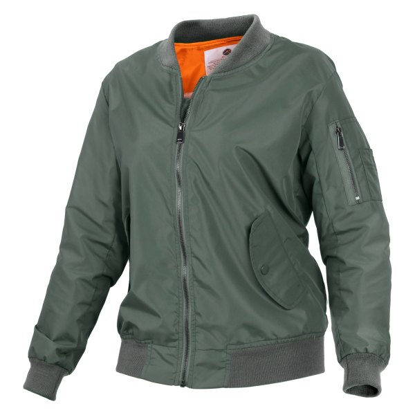 Rothco® - MA-1 Women's Medium Sage Green Light Flight Jacket