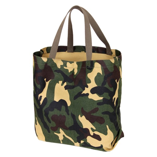 Rothco® - 18" x 15" x 5" Woodland Camo Cotton/Canvas Shopping Tote Bag