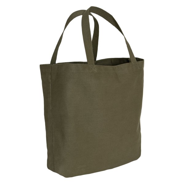 Rothco® - 18" x 15" x 5" Olive Drab Cotton/Canvas Shopping Tote Bag