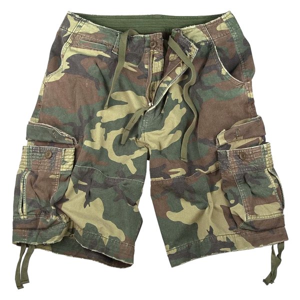 Rothco® - Vintage Men's X-Small Woodland Camo Infantry Utility Shorts