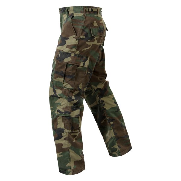 Rothco® - Vintage Men's 27" Woodland Camo Paratrooper Fatigue Pants