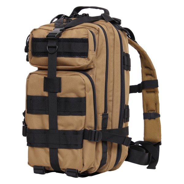 Rothco® - Transport™ 17" x 10" x 9" Coyote Brown/Black Tactical Backpack