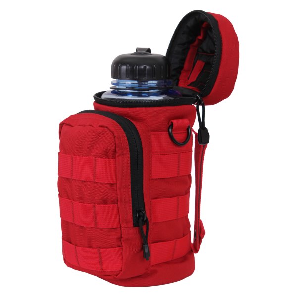 Rothco® - 10.5" x 4" Red MOLLE Compatible Water Bottle Tactical Pouch