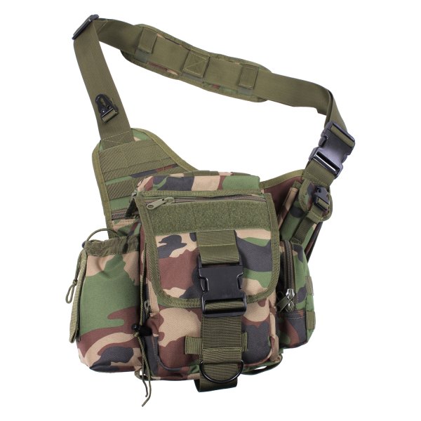 Rothco® - 8" x 4" x 8.5" Woodland Camo Advanced Tactical Shoulder Bag