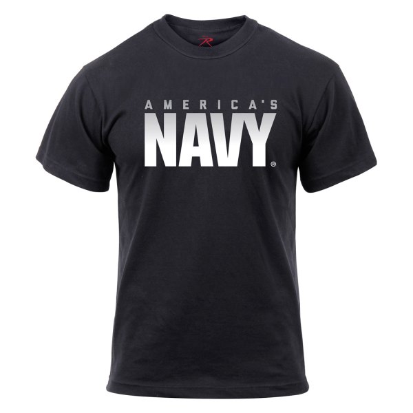 Rothco® - America's Navy Men's Small Black Athletic Fit T-Shirt