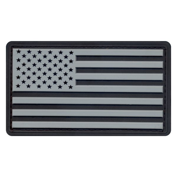 Rothco® - U.S. Flag 2" x 3.5" Black/Silver PVC Patch