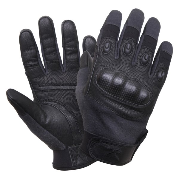Rothco® - Tactical Small Black Cut/Fire Resistant Gloves with Carbon Fiber Hard Knuckles