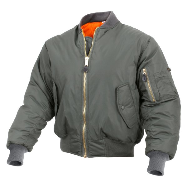 Rothco® - MA-1 Men's X-Large Sage Green Enhanced Nylon Flight Jacket