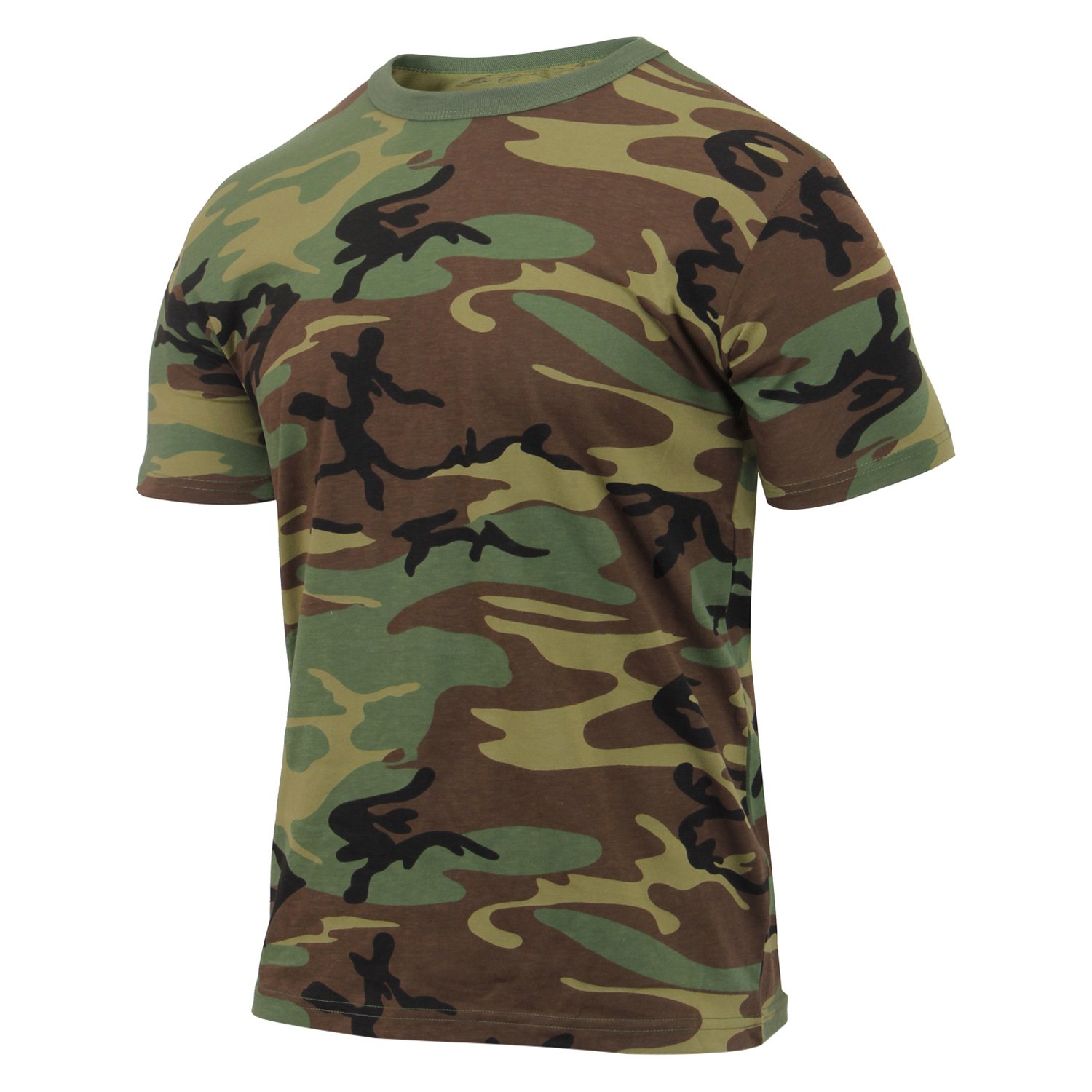 ROTHCO T-shirt Athletic Fit Camo US WOODLAND