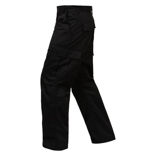 Rothco® - BDU Men's 39" Black Relaxed Fit Pants with Fly Zip