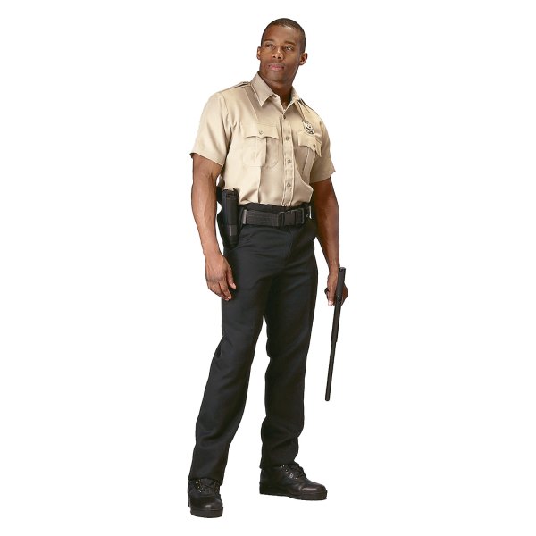 Rothco® - Law Enforcement and Security Professionals Uniform Men's X-Large Khaki Short Sleeve Shirt