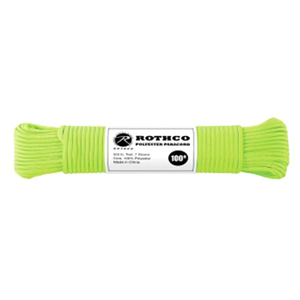 Rothco® - 100' Safety Green Polyester Paracord