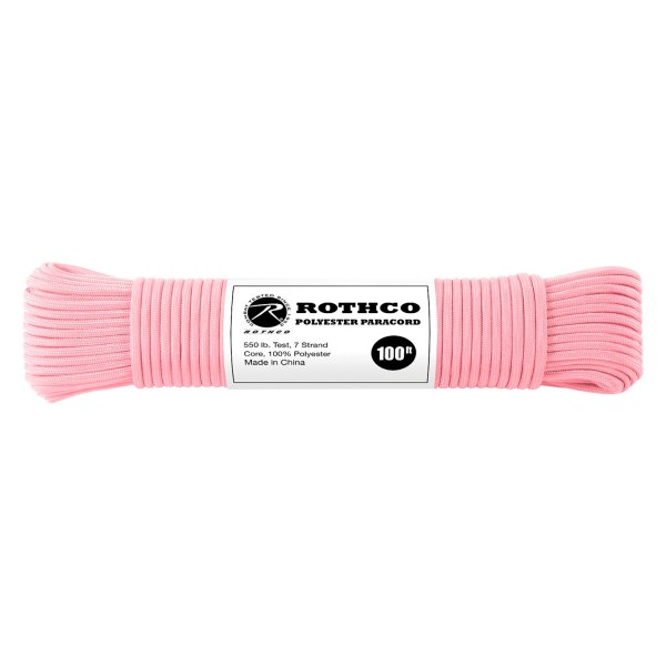 Rothco® - 100' Rose Pink Polyester Paracord