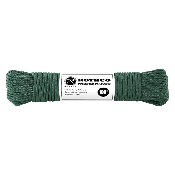 Rothco® - 100' Hunter Green Polyester Paracord