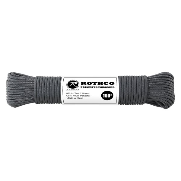 Rothco® - 100' Charcoal Gray Polyester Paracord