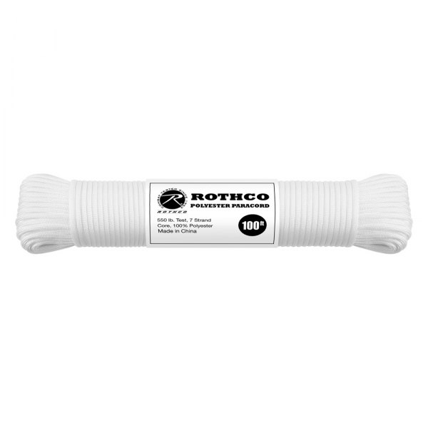 Rothco® - 100' White Polyester Paracord
