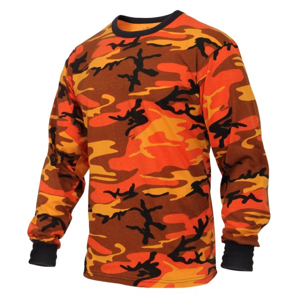 Rothco® - Men's 3X-Large Savage Orange Camo Long Sleeve T-Shirt