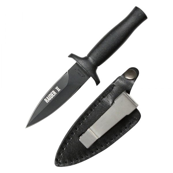 Rothco® - Black Raider II 3" Spear Point Fixed Knife with Sheath