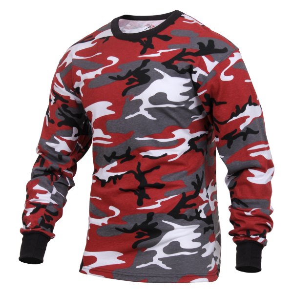 Rothco® - Men's Large Red Camo Long Sleeve T-Shirt