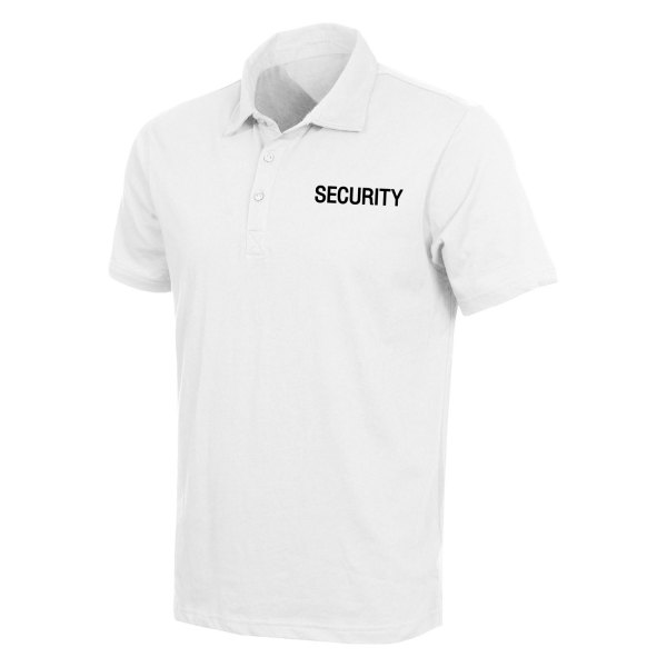 Rothco® - SECURITY Men's X-Large White Moisture Wicking Polo Shirt with Black Lettering