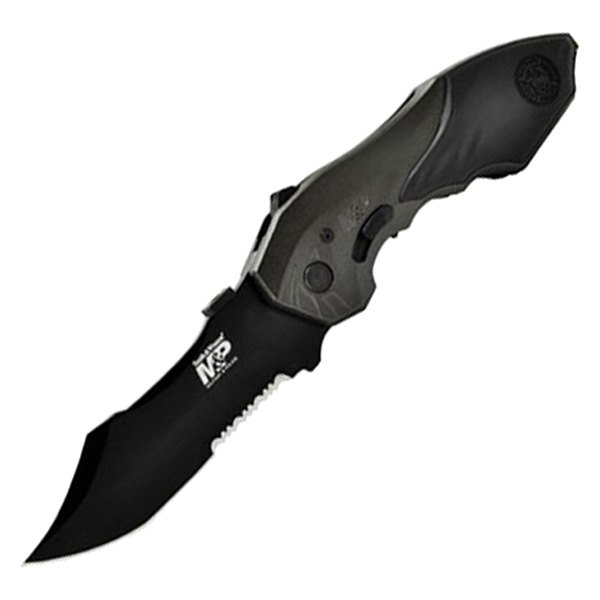 Rothco® - Smith & Wesson™ Military & Police 3.5" Clip Point Serrated Automatic Knife